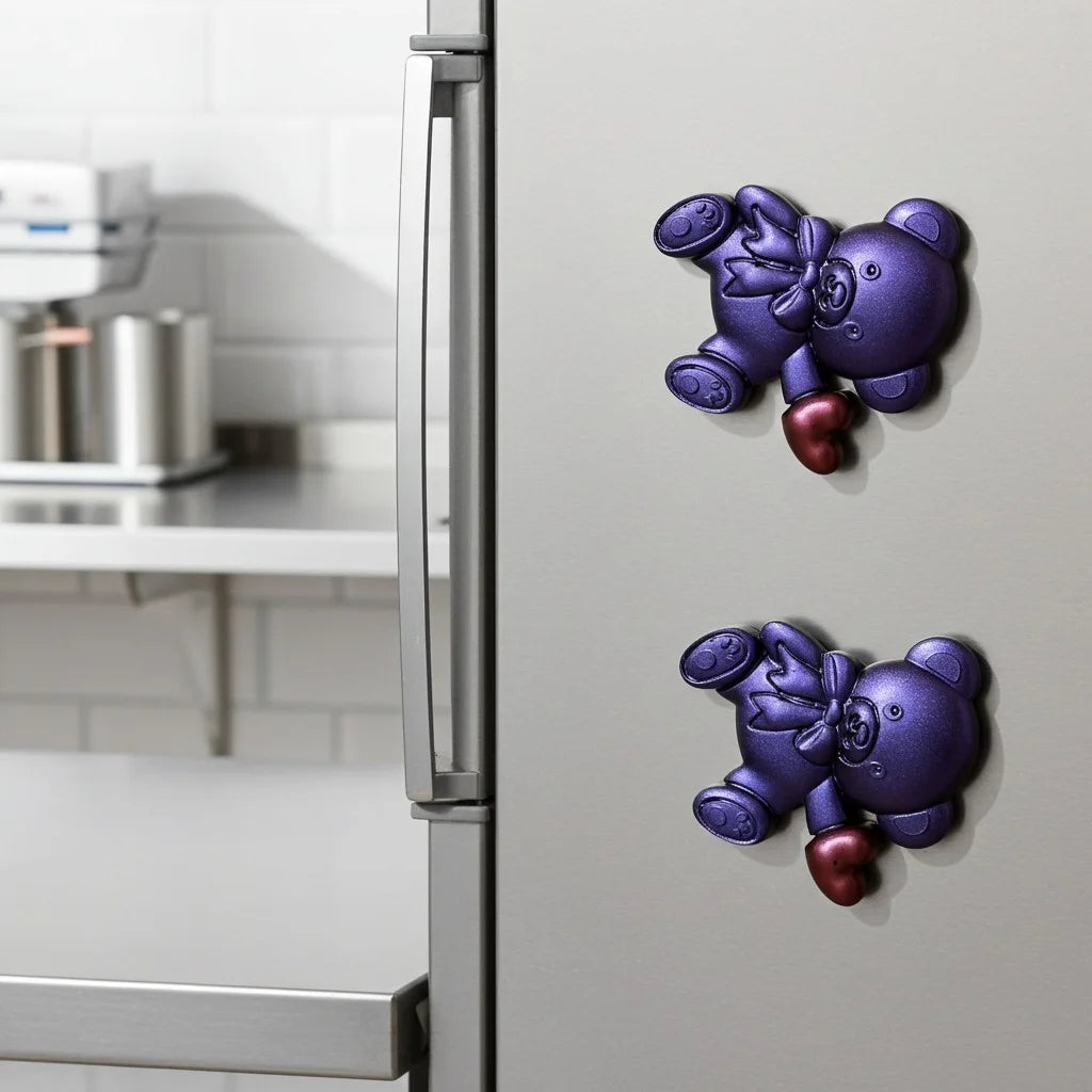 Metallic Teddybear Fridge Magnets Gift image 4