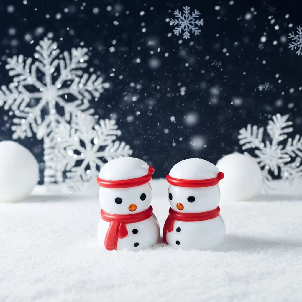 Christmas Resin White Snowmen Trinket Jars image 2