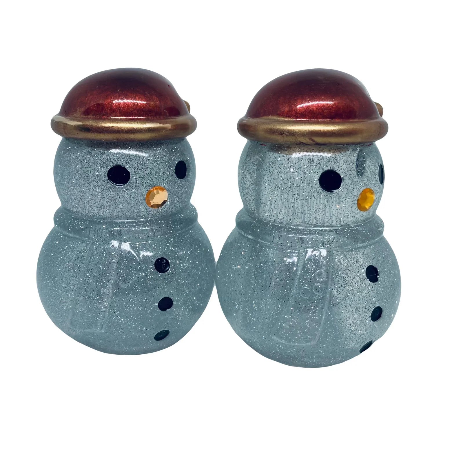 Christmas Resin White Snowmen Trinket Jars image 1