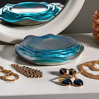 Resin Metallic Wave Storage Tray Plate image 3