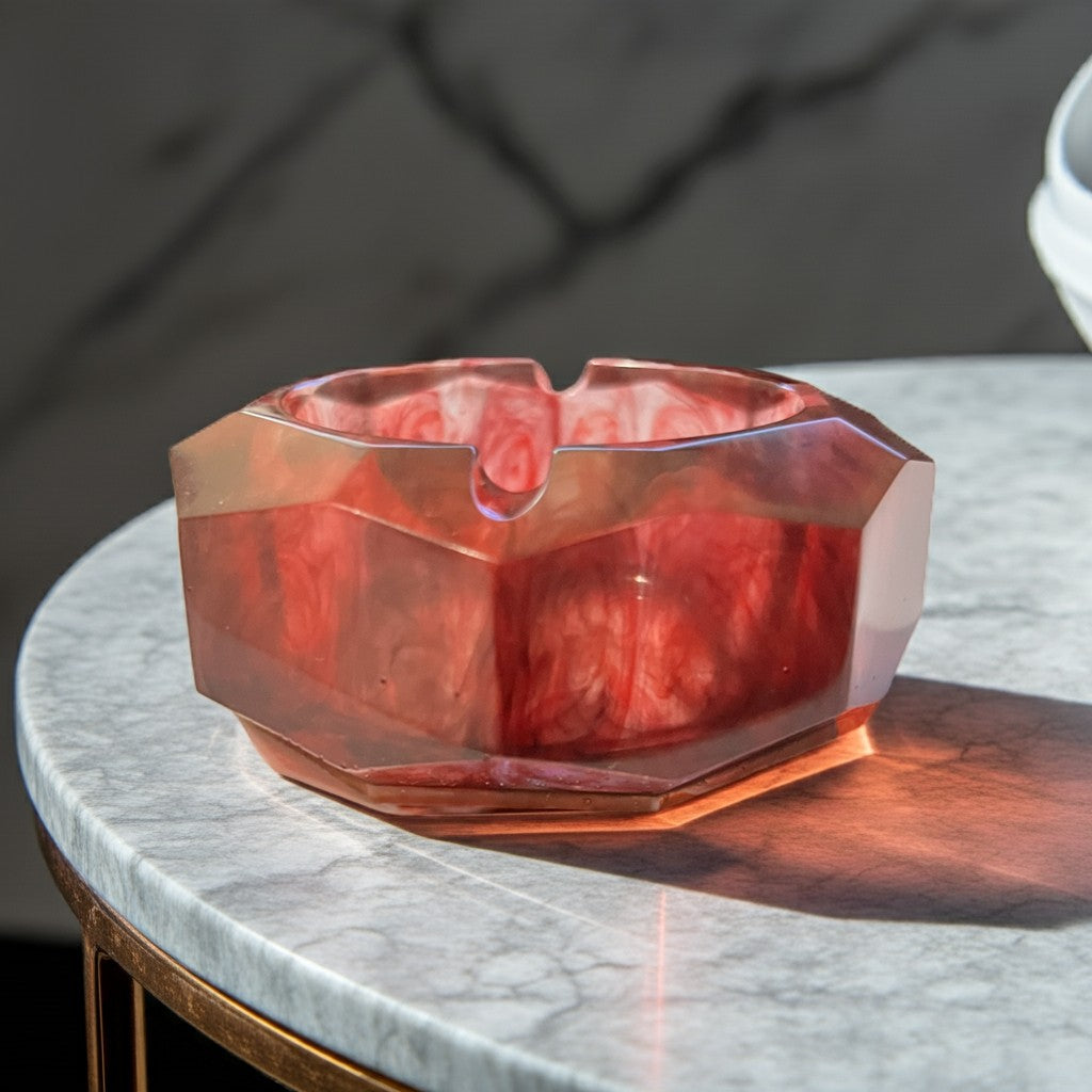 Glass Effect Resin Ashtray Candle Holders image 0