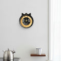 Handmade Bespoke Wooden Black Cat Clock