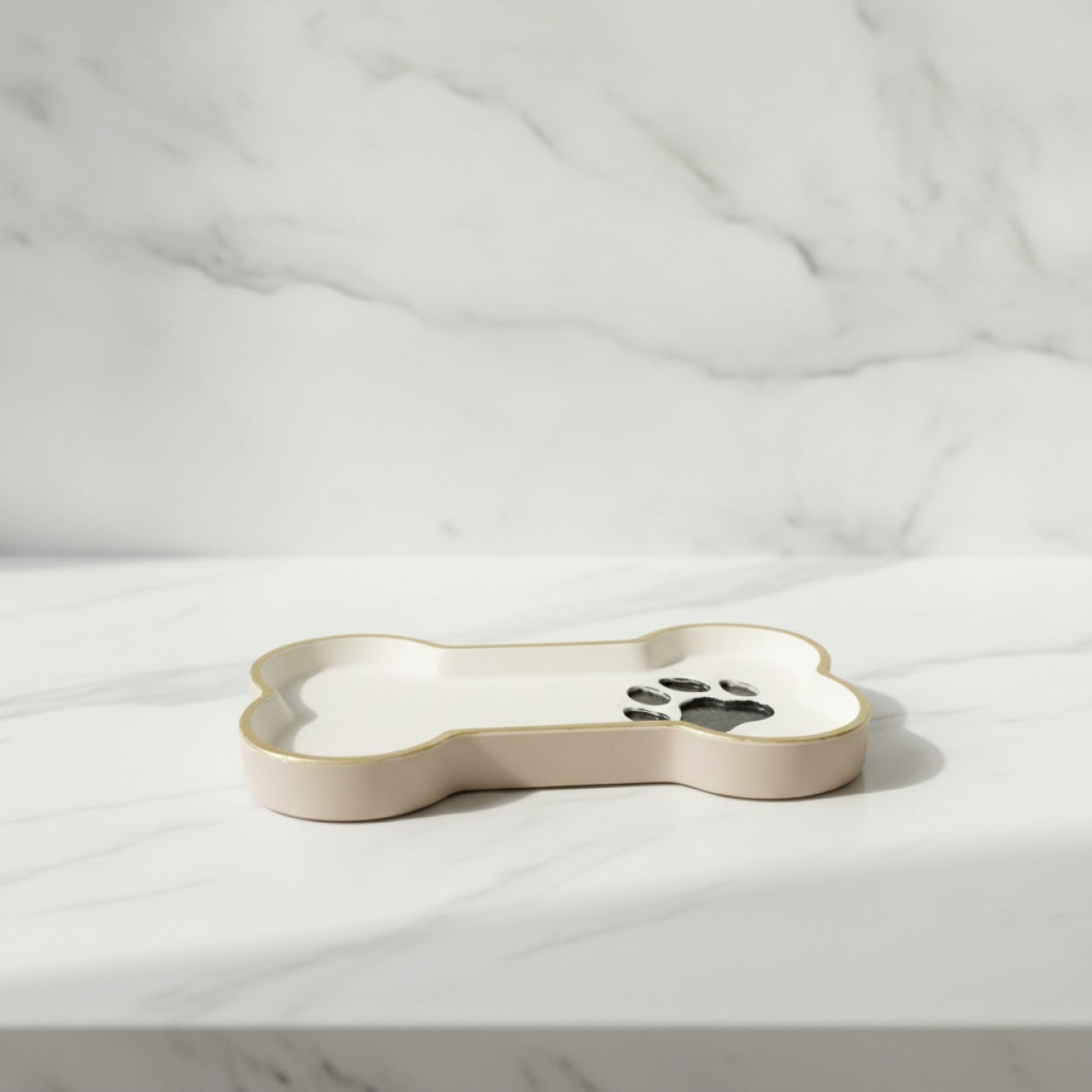 Handmade Dog Bone Shaped Storage Dish Plate