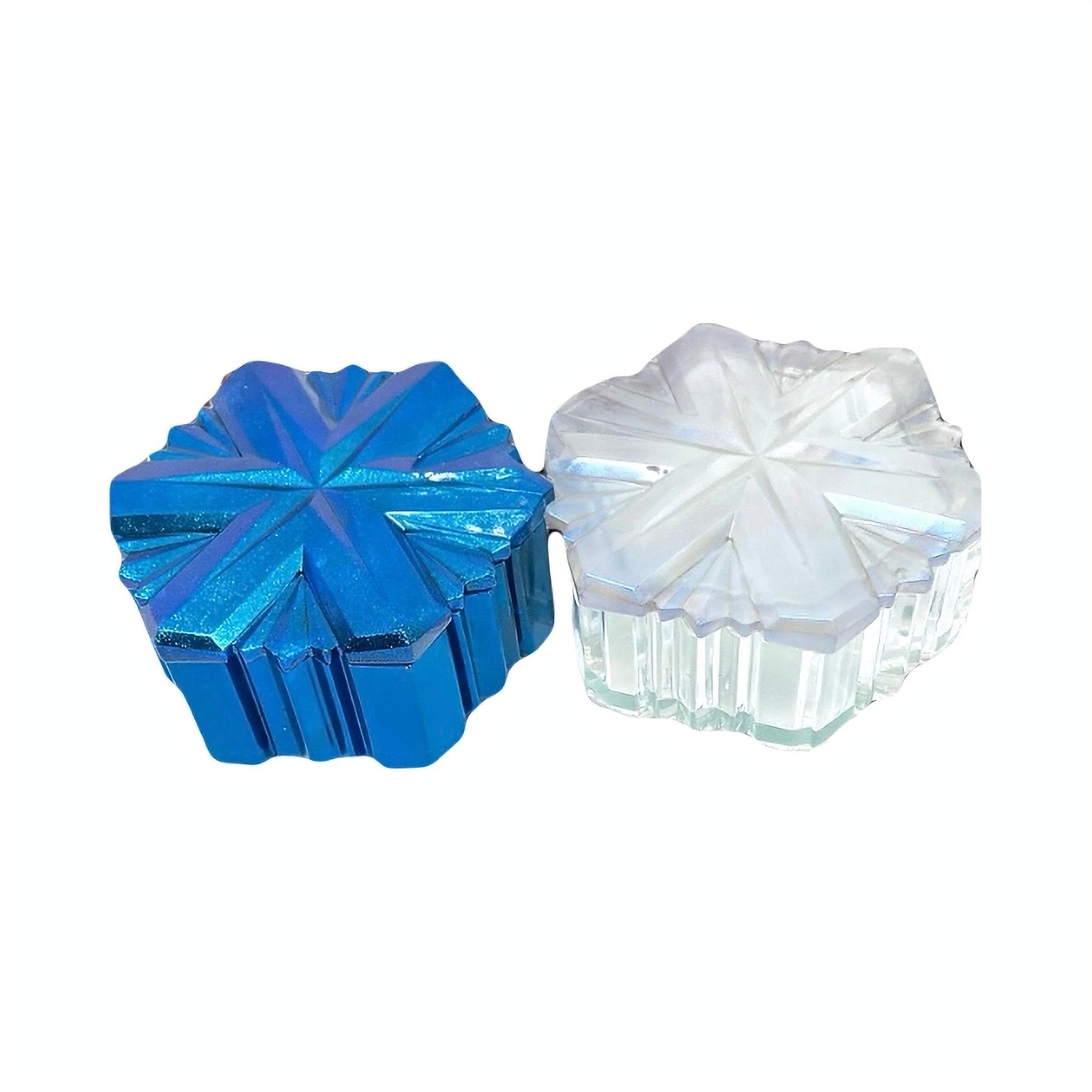 Resin Snowflake Trinket Boxes Jars image 1