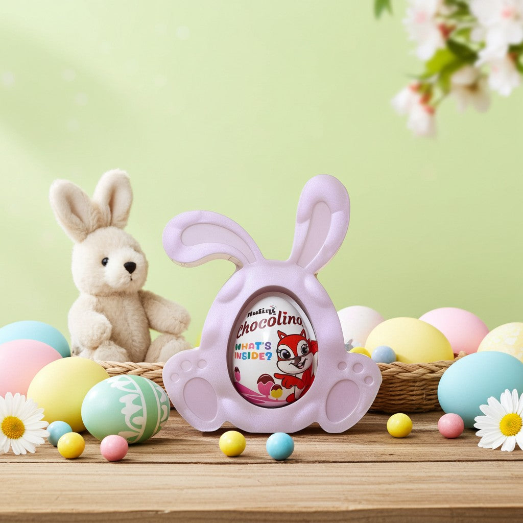 Pink Easter Bunny Gift With Egg image 2