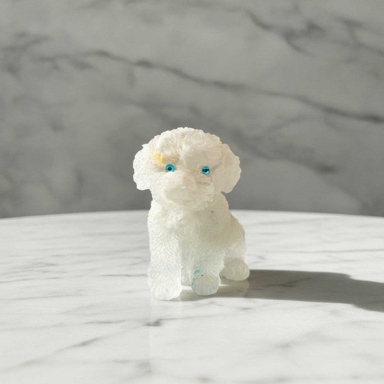 Handmade Resin Stone Dog Statue Figurine Ornament For Home Decor