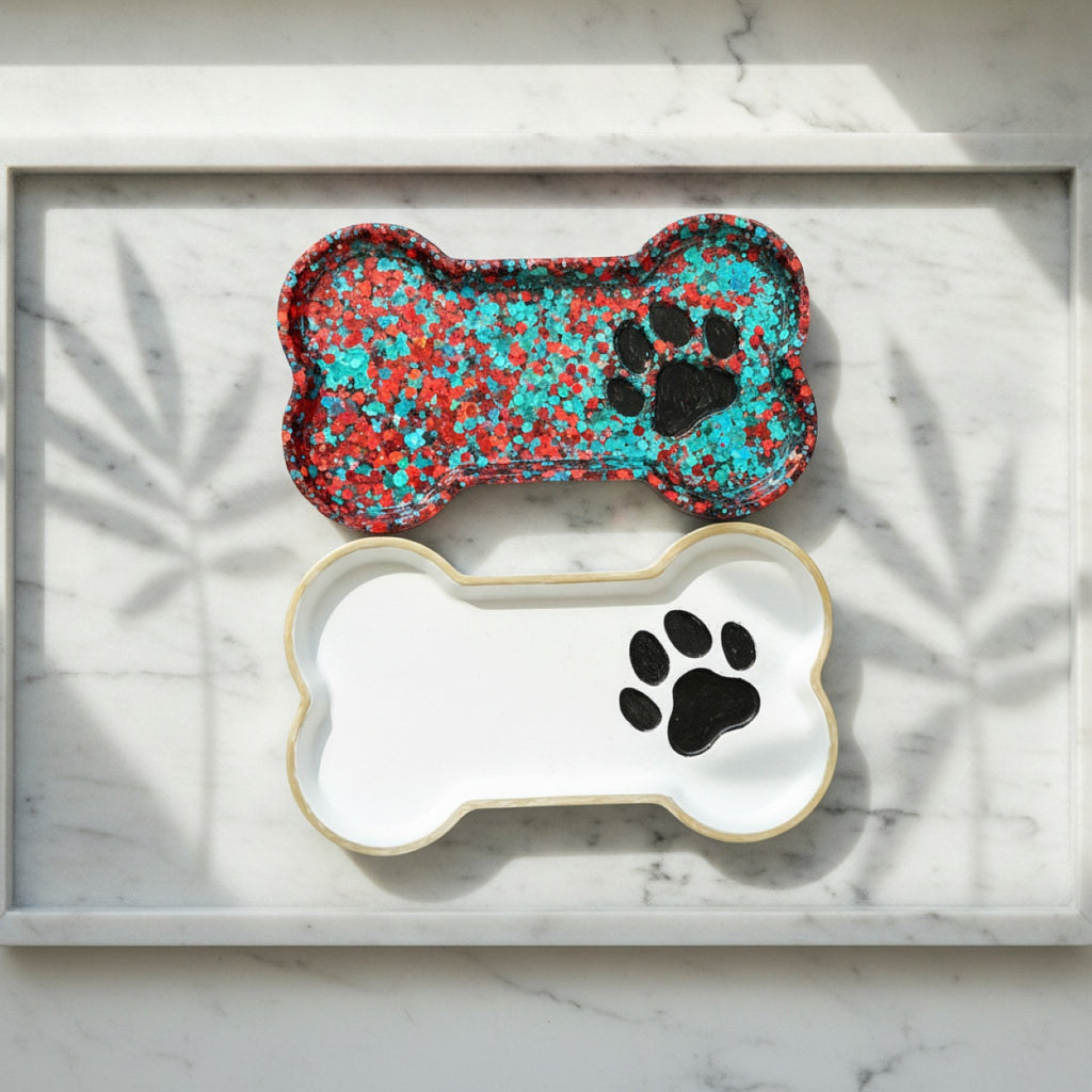 Handmade Dog Bone Shaped Storage Dish Plate