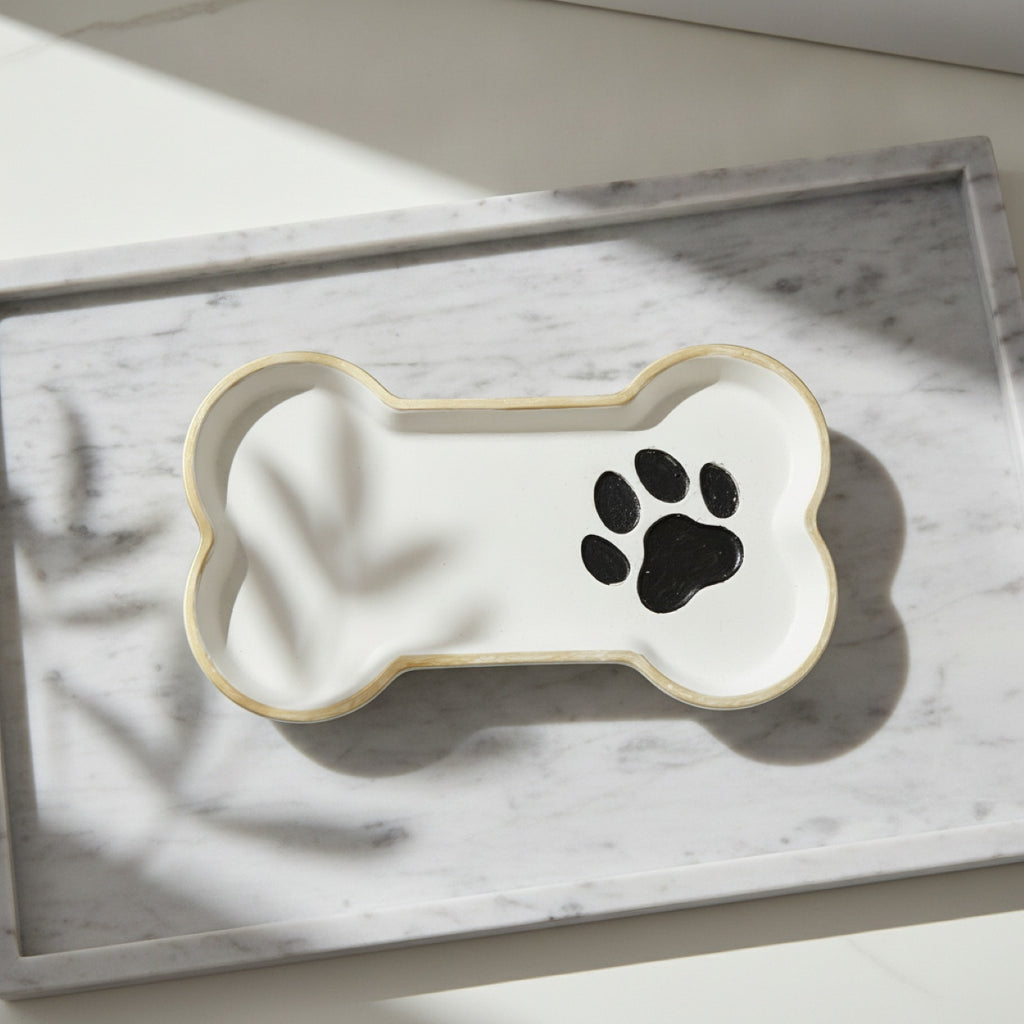 Handmade Dog Bone Shaped Storage Dish Plate