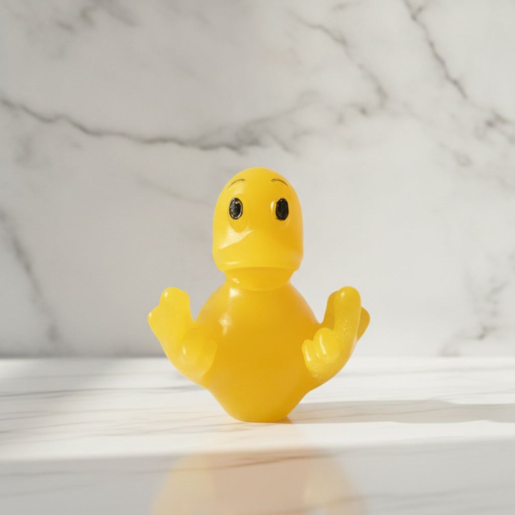Handmade Funny Fingers Novelty Resin Duck Figurine