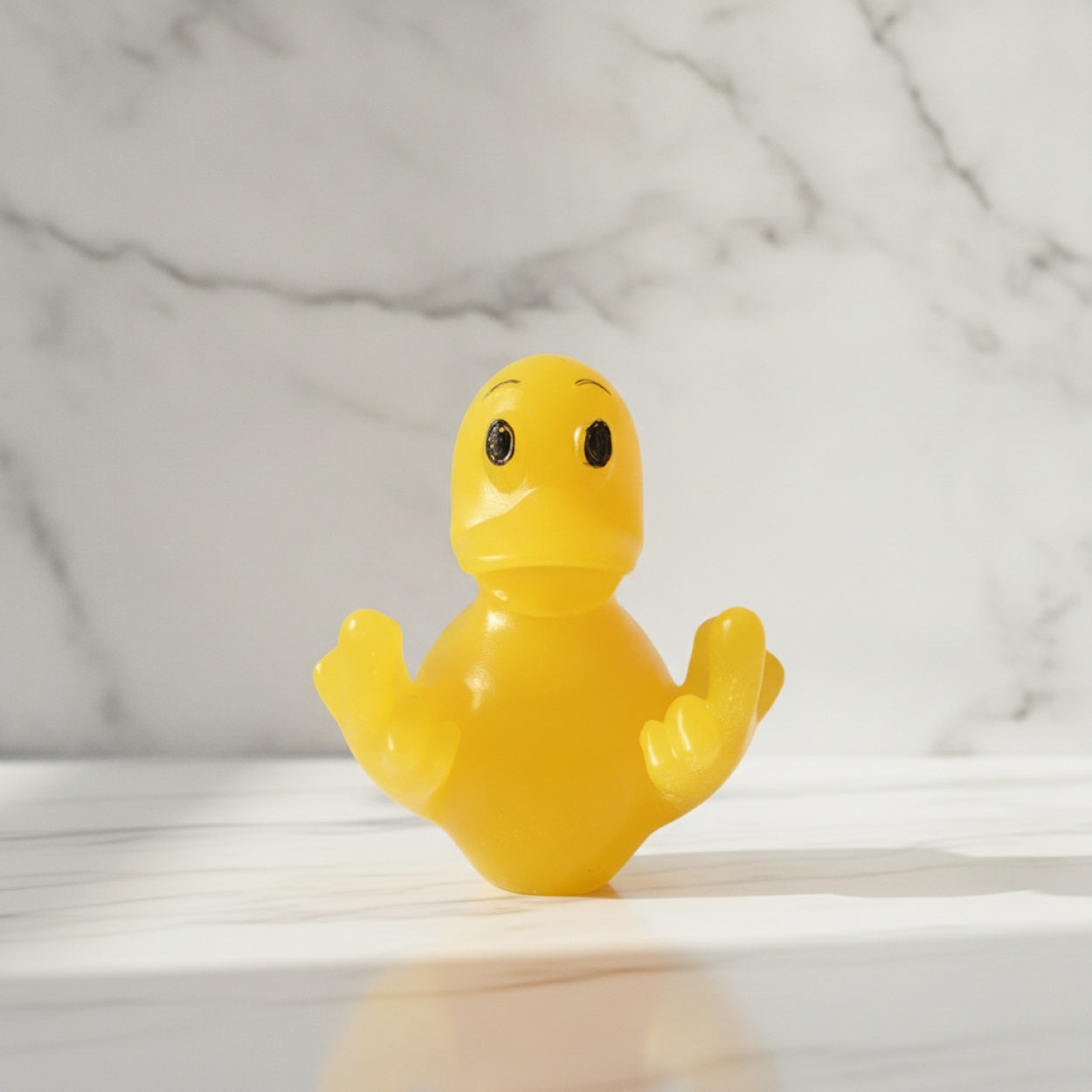 Handmade Funny Fingers Novelty Resin Duck Figurine
