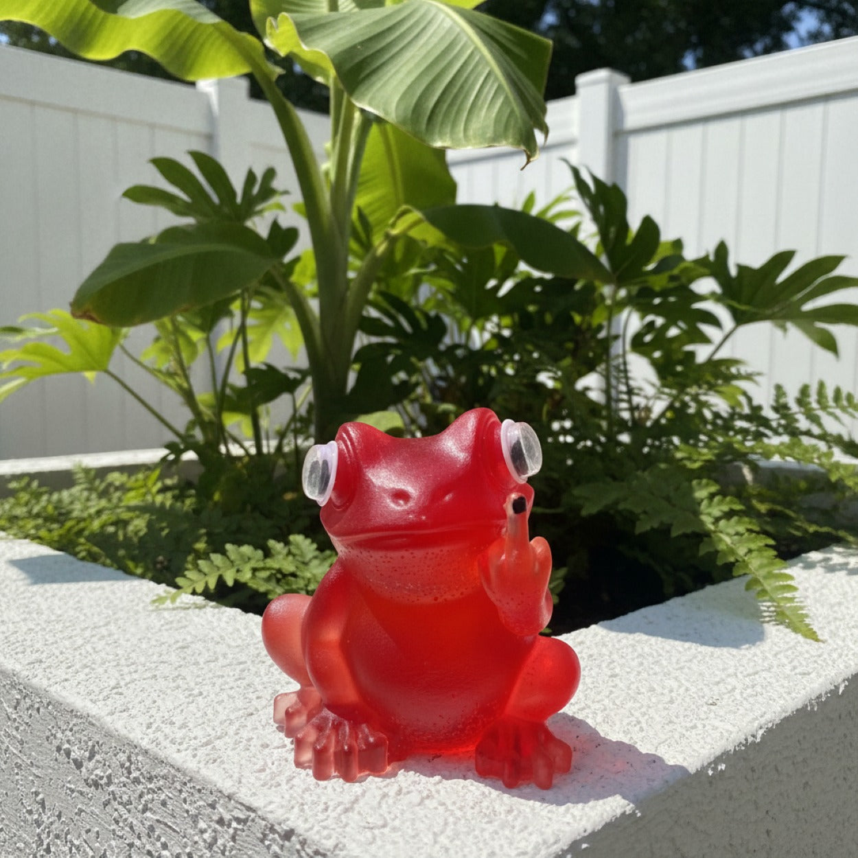 Handmade Novelty Funny Finger Resin Frog Statue Ornaments
