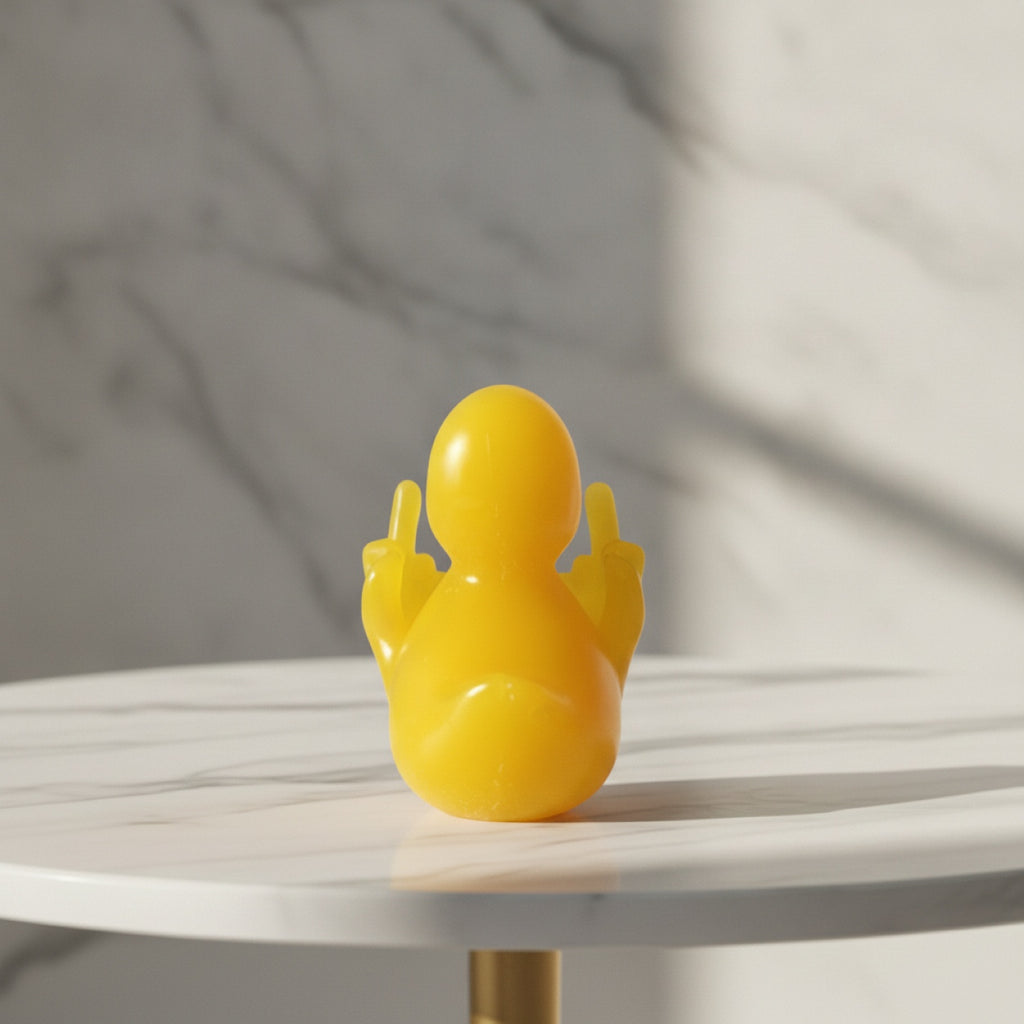 Handmade Funny Fingers Novelty Resin Duck Figurine
