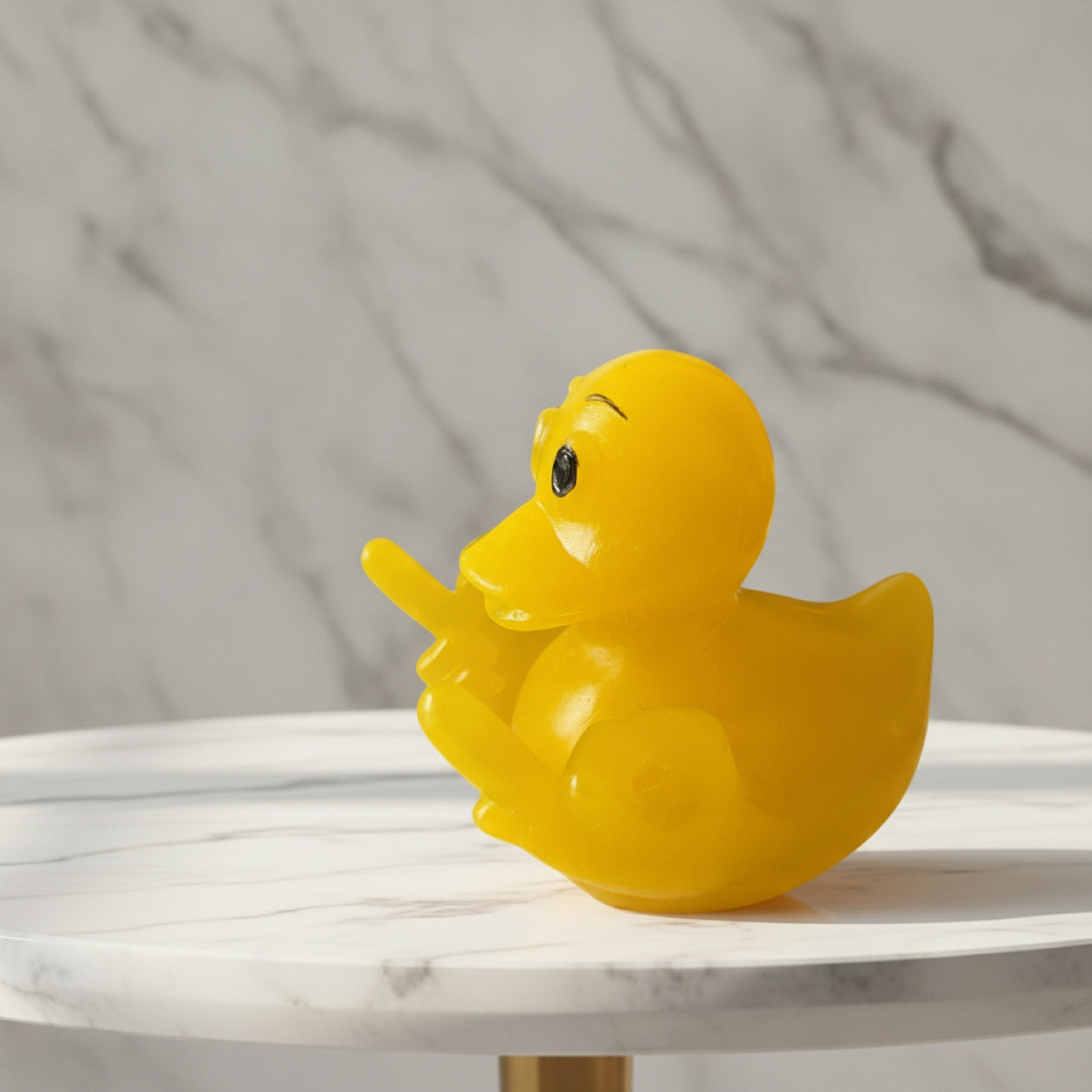Handmade Funny Fingers Novelty Resin Duck Figurine