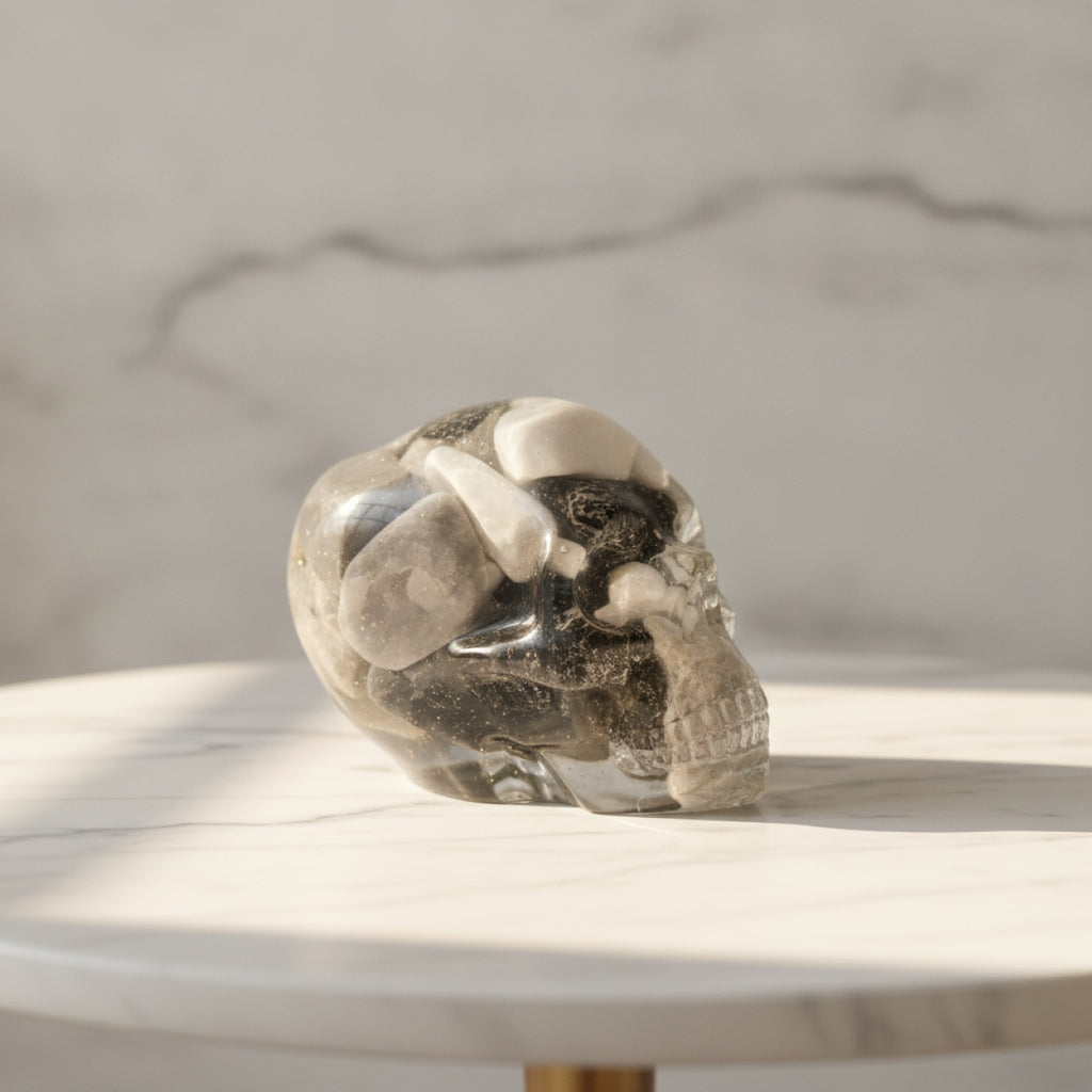 Handmade Resin Novelty Skull Ornament Sculpture Gifts