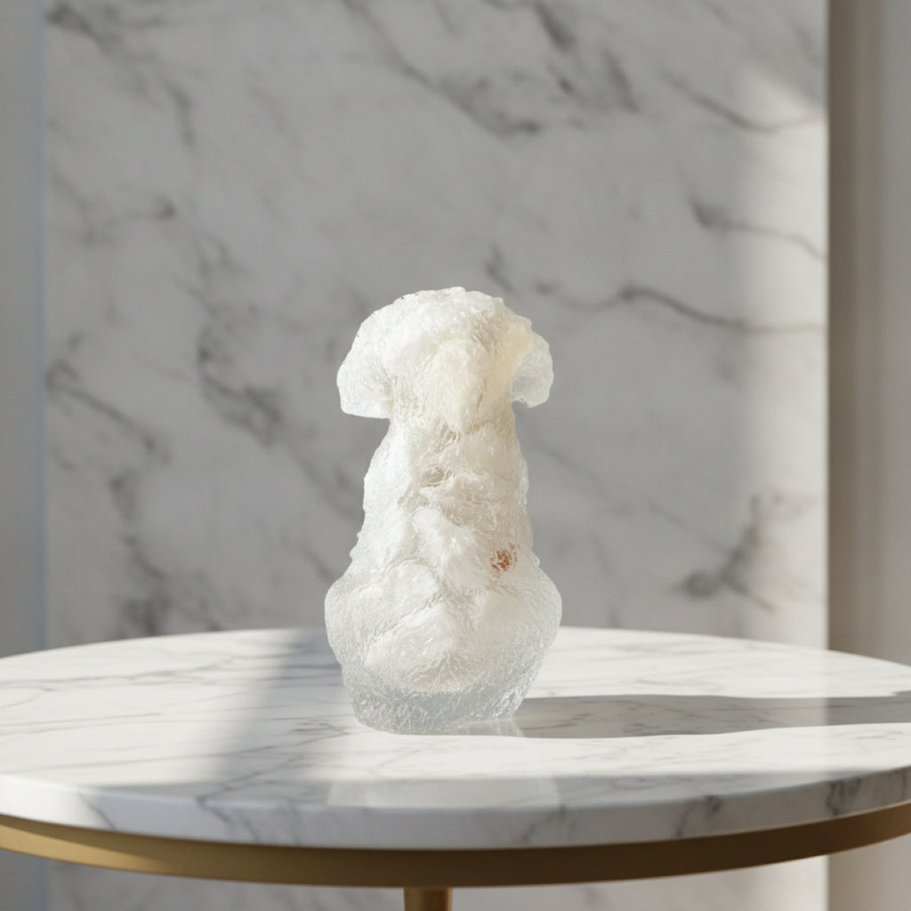 Handmade Resin Stone Dog Statue Figurine Ornament For Home Decor