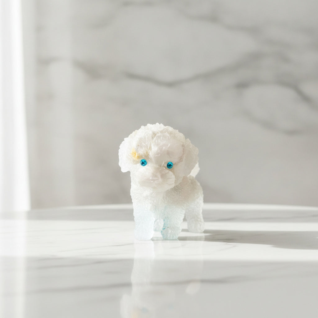 Handmade Resin Stone Dog Statue Figurine Ornament For Home Decor