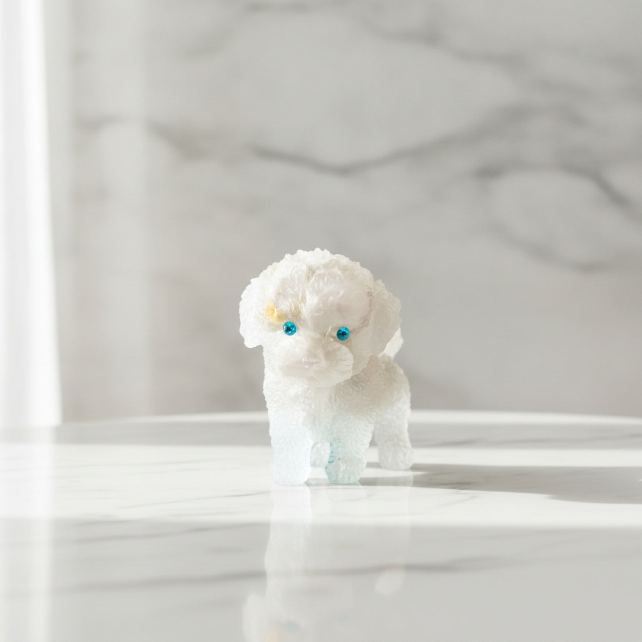 Handmade Resin Stone Dog Statue Figurine Ornament For Home Decor