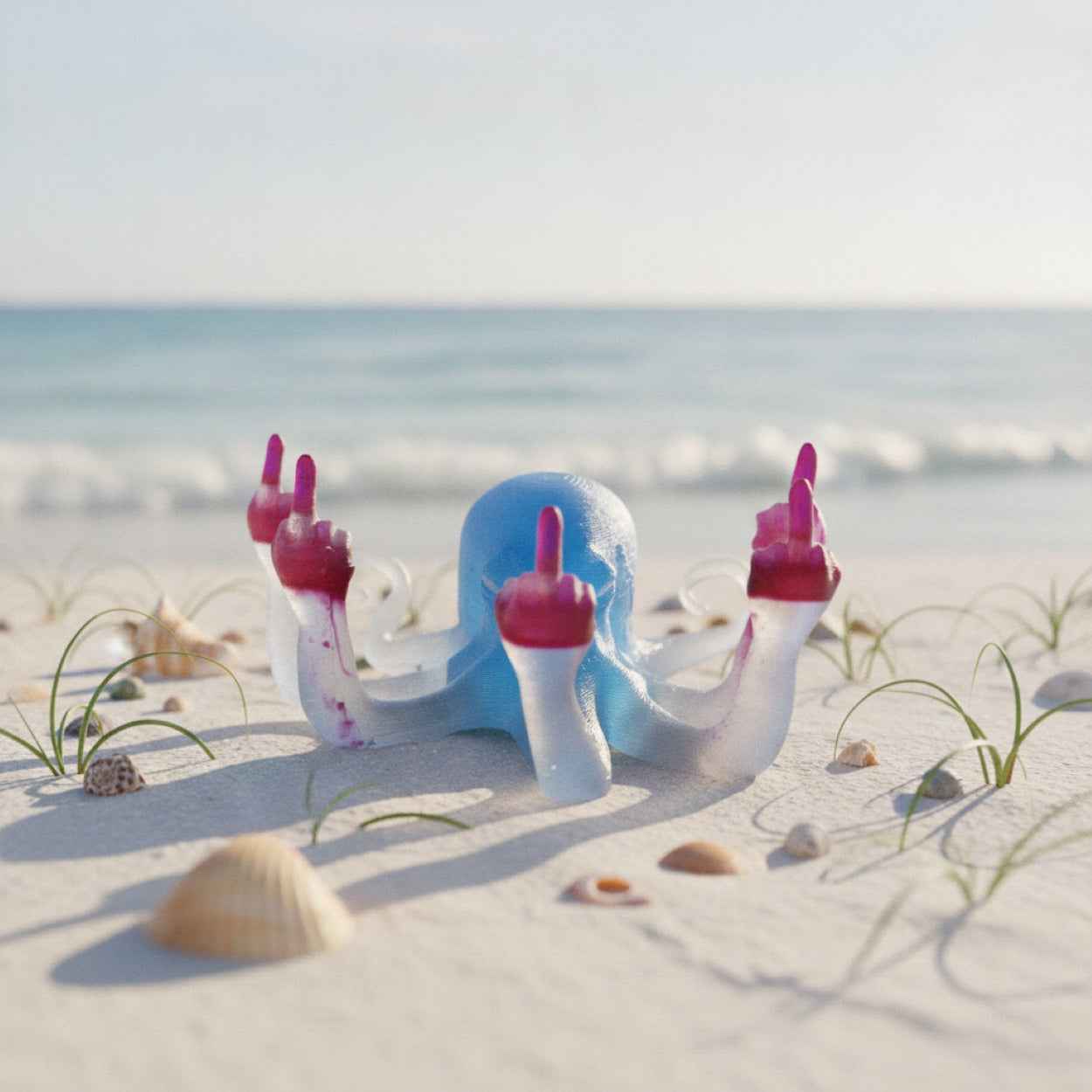 Handmade Novelty Funny Fingers Octopus Ring Holder Organiser Ornaments