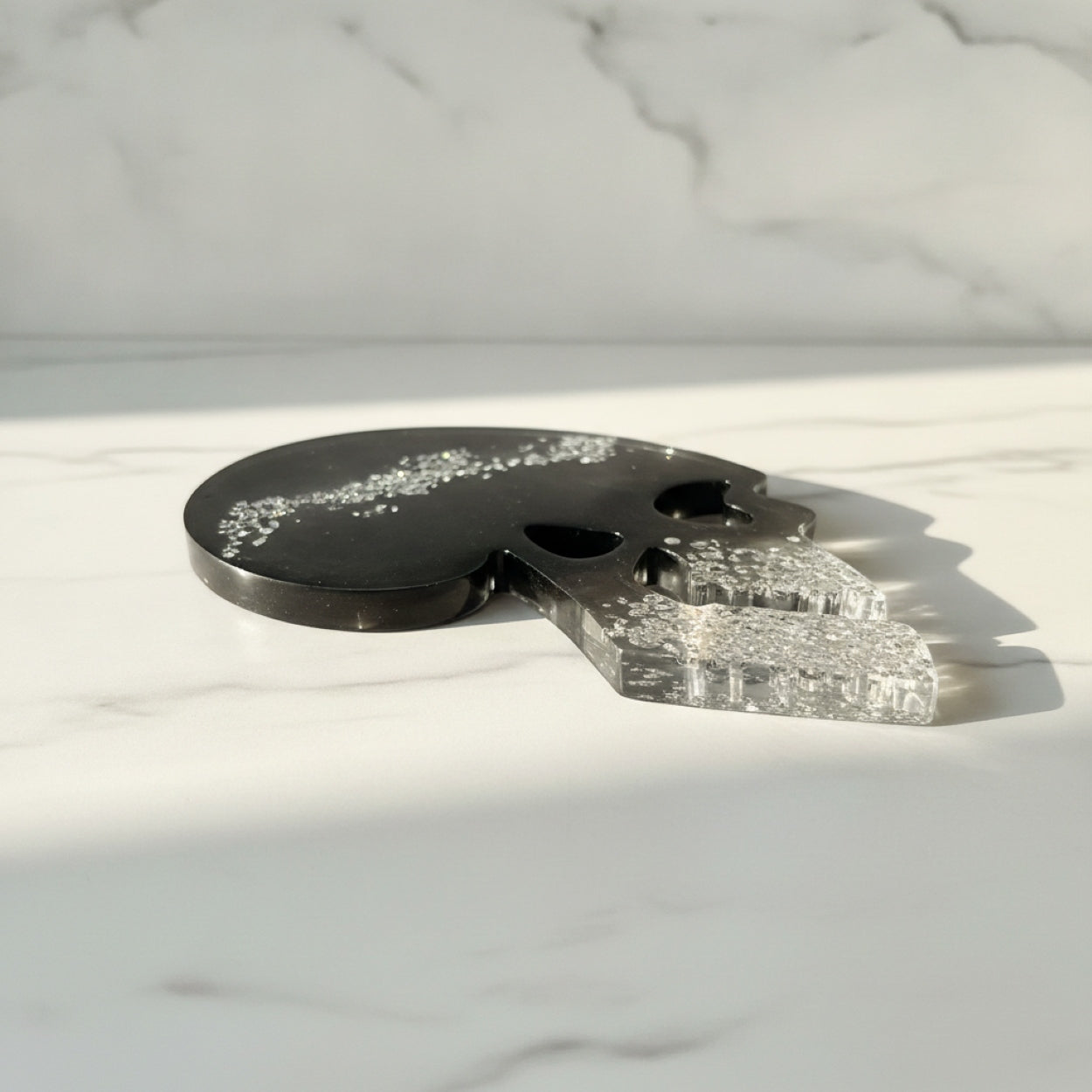Large Handmade Skull Shaped Resin Non Slip Coasters