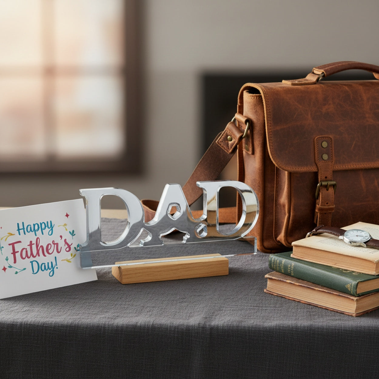 Blue Resin Father's Day Plaque Dad Birthday Desk Gift