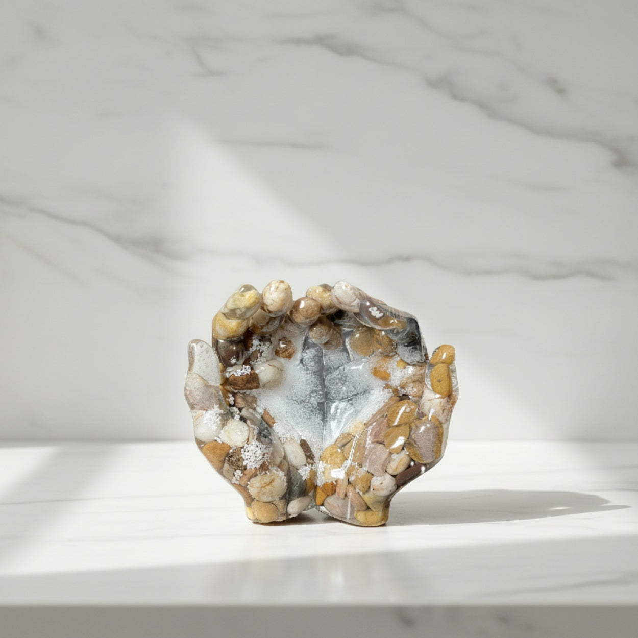 Resin Stone Giving Spiritual Hands Ornament