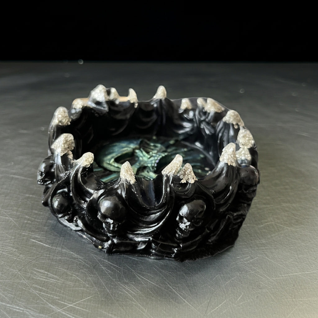 Handmade Gothic Skull Skeleton Storage Dish Ashtrays
