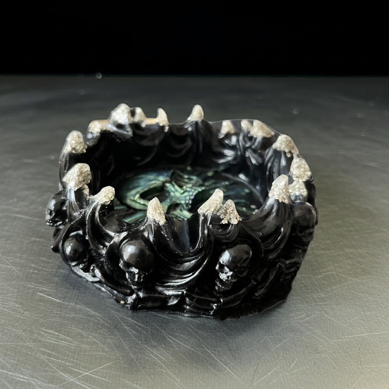Handmade Gothic Skull Skeleton Storage Dish Ashtrays
