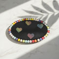 Handmade Resin Black Multi Colour Trinket Storage Organiser Dish