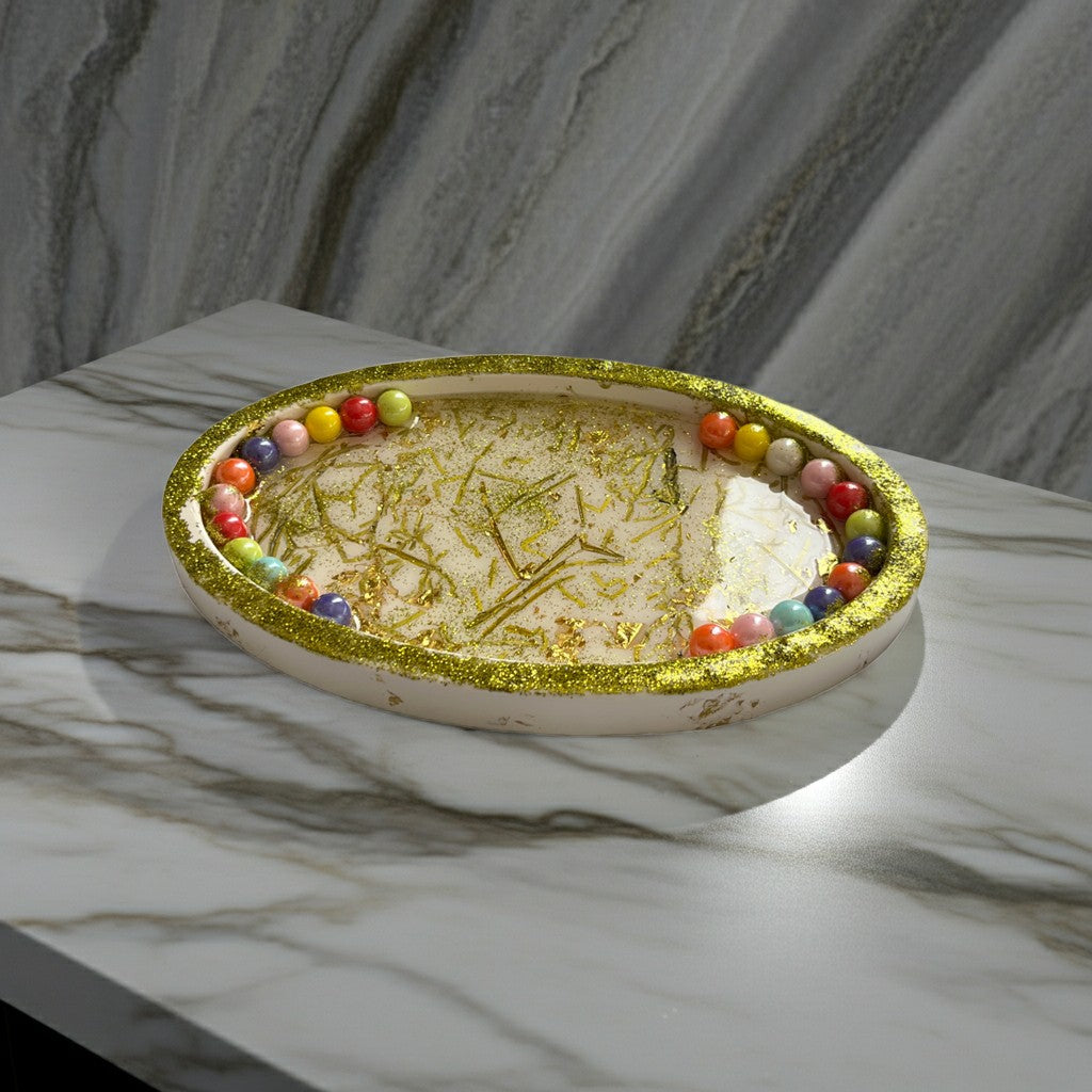 Handmade Ceramic Multi Colour Trinket Storage Dish