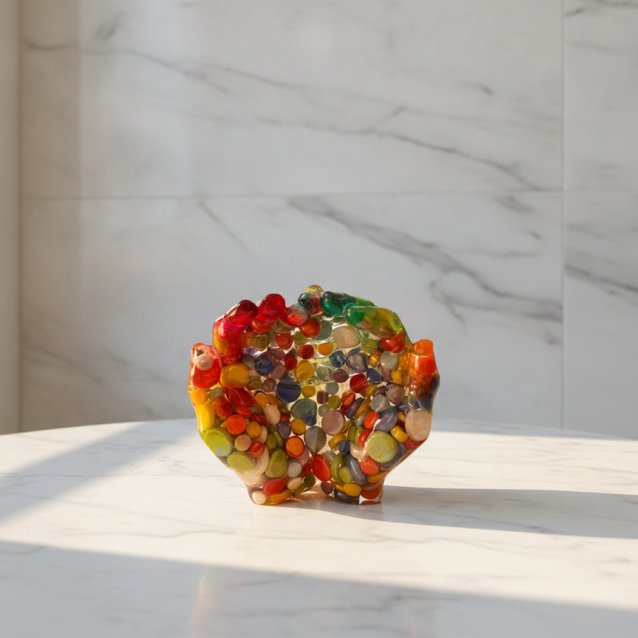Handmade Resin Multi Coloured Spiritual Hands Storage Dish