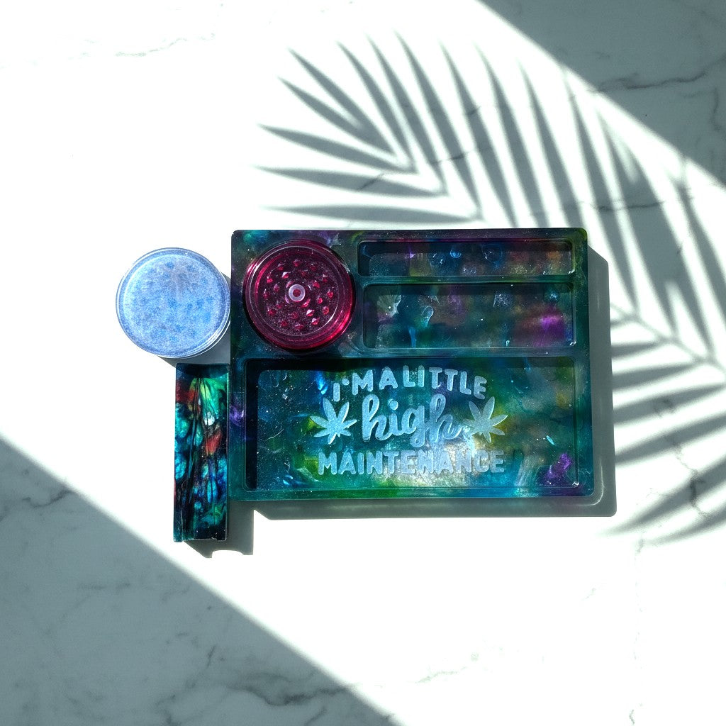 Handmade High Maintenance Resin Rolling Tray
