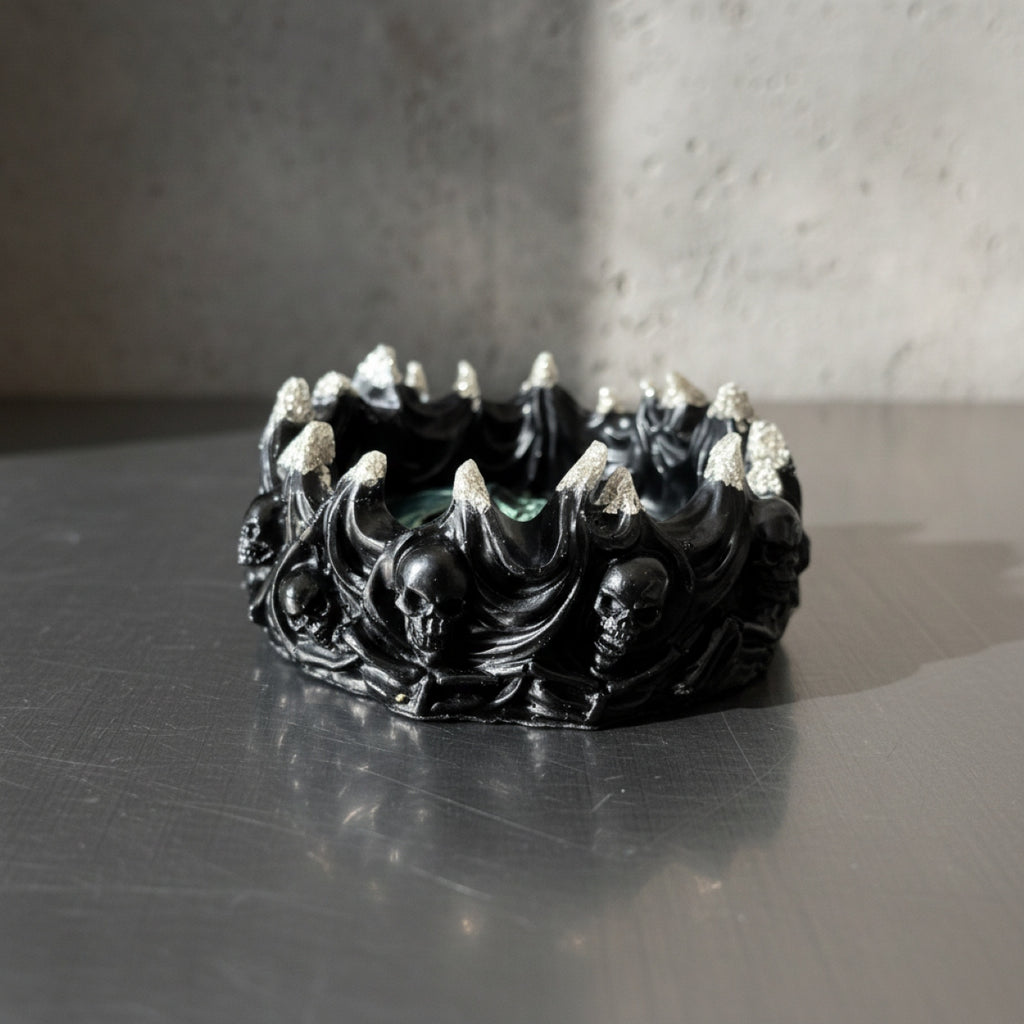 Handmade Gothic Skull Skeleton Storage Dish Ashtrays