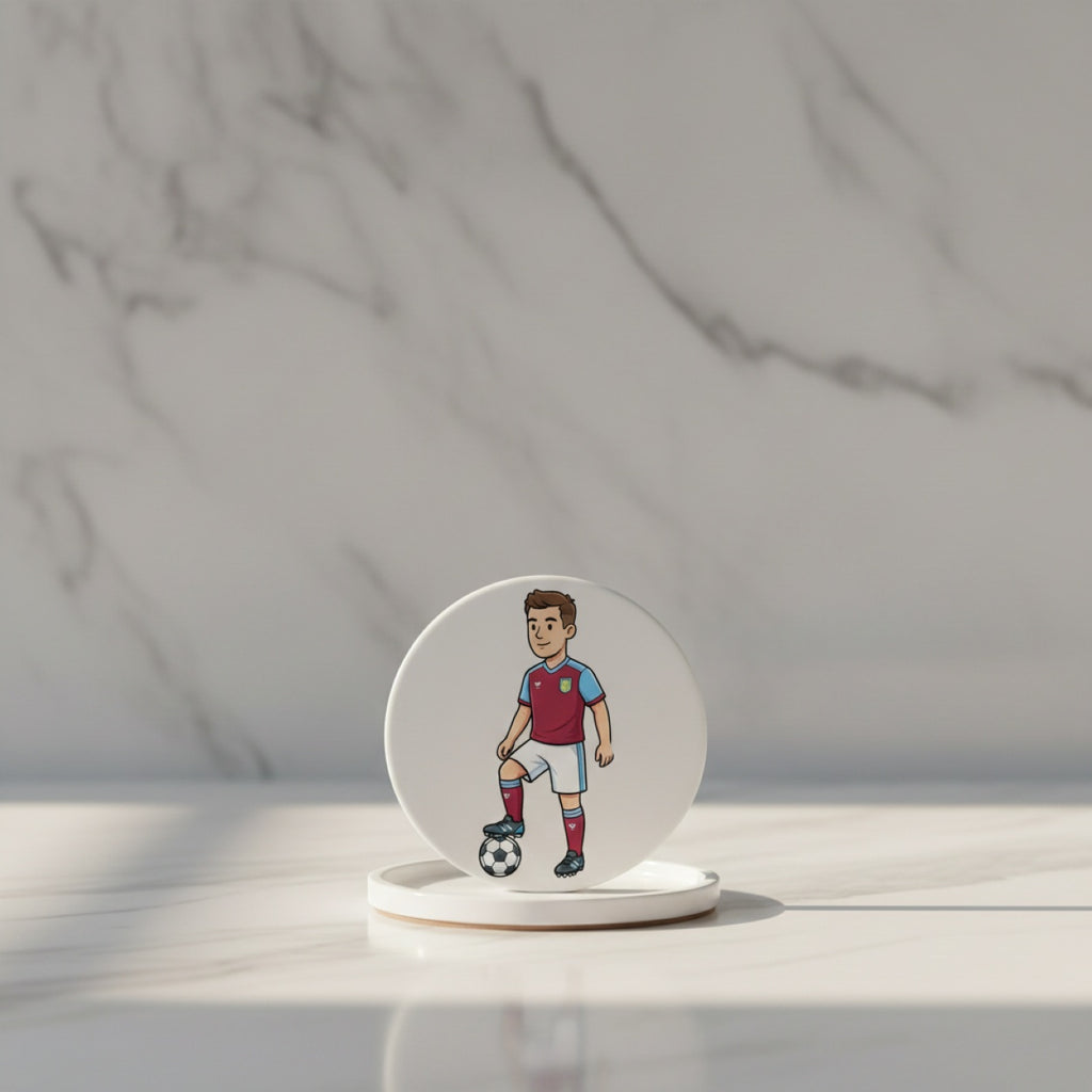 Handmade Round Football Coasters