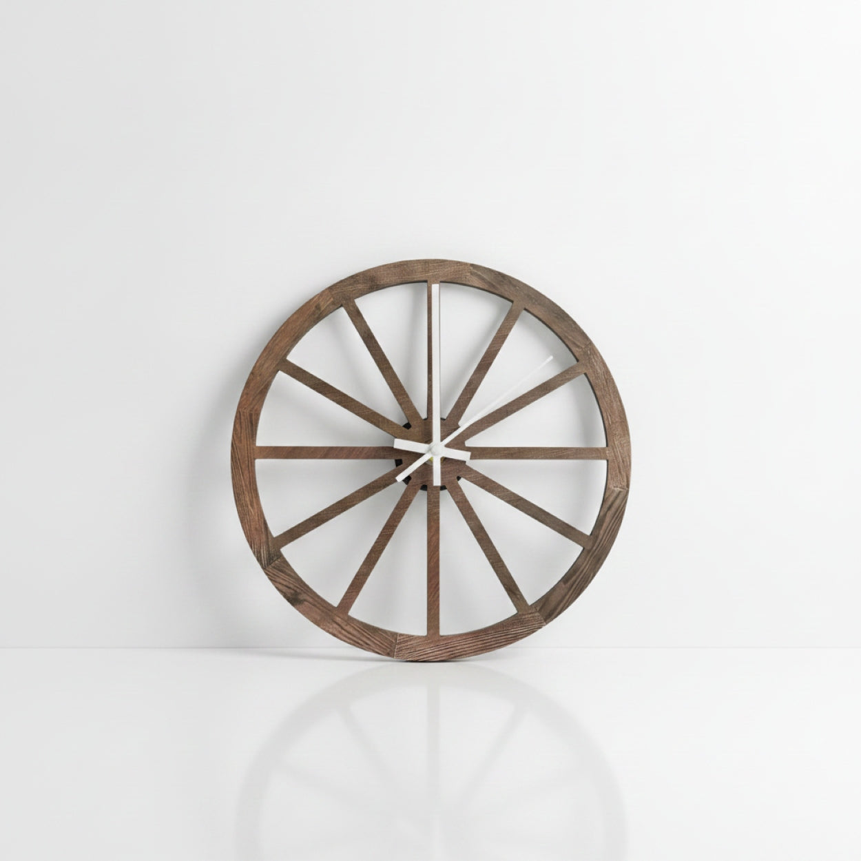 12 inch Wooden Carriage Wheel Wall Clock