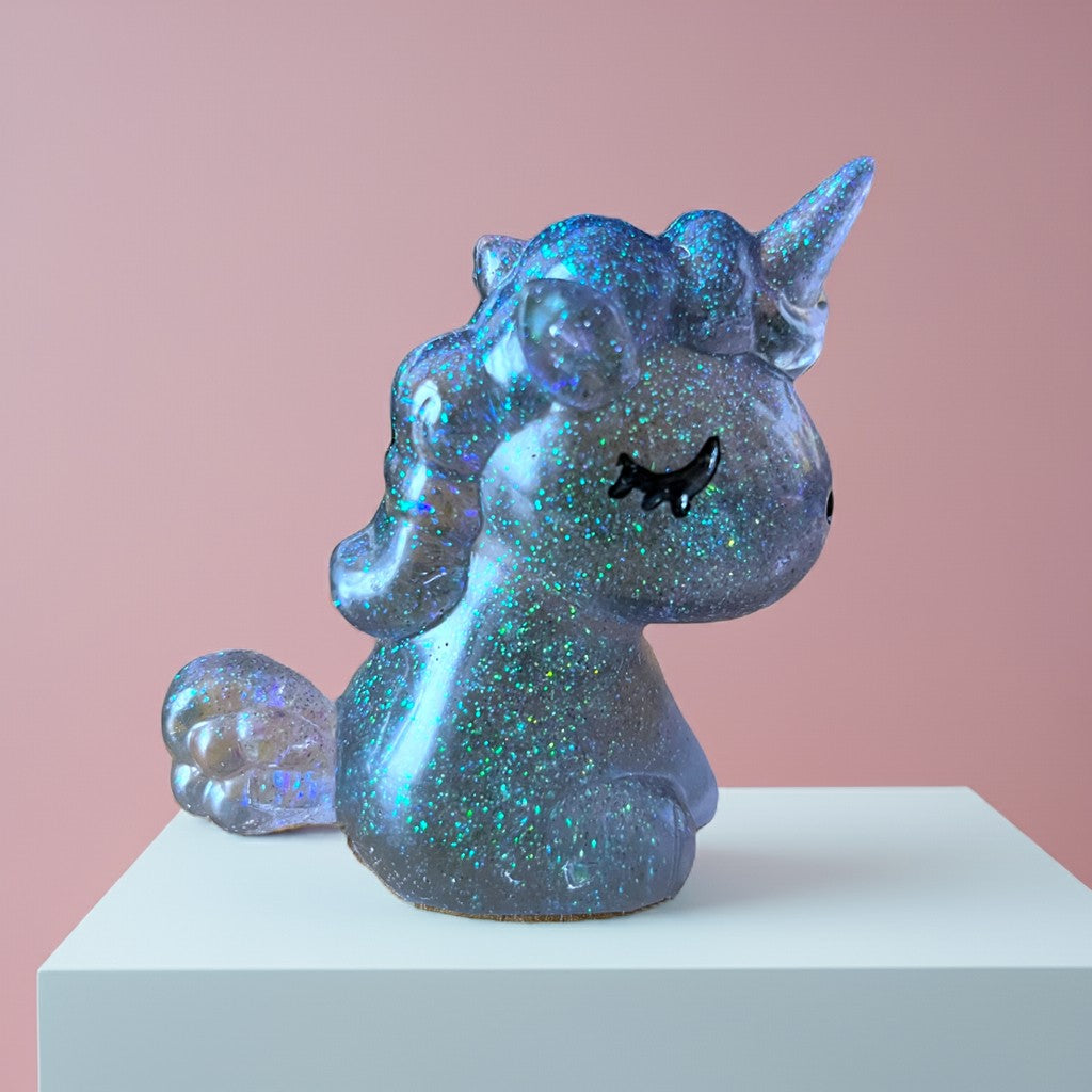Resin Baby Unicorn Statue Figurines image 0